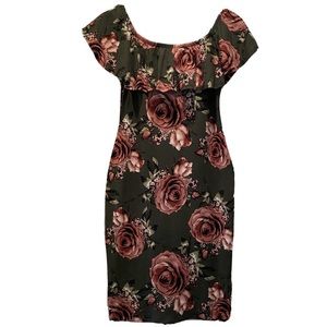 NWT Green and Pink Floral Dress